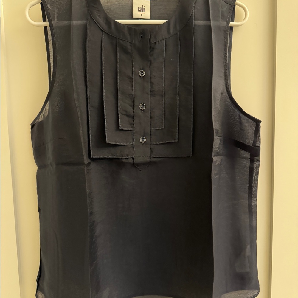 Cabi  Louis II Top Classic Navy Sleeveless Top